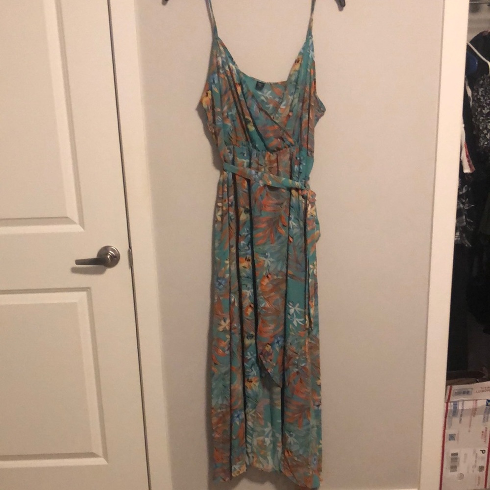 Shein Curve high low Hawaiian beach dress🌺